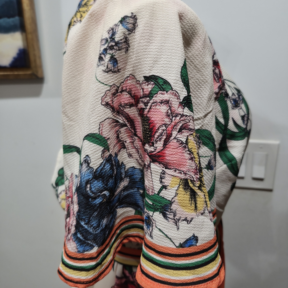 Flying Tomato Multicolor Floral Wrap Jumpsuit - Picture 5 of 9